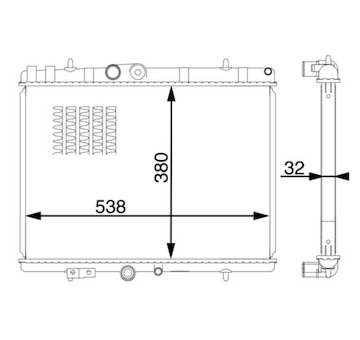 Chladič, chlazení motoru MAHLE CR 1597 000S