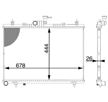 Chladič, chlazení motoru MAHLE CR 1605 000S
