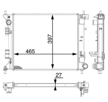 Chladič, chlazení motoru MAHLE CR 1980 000P