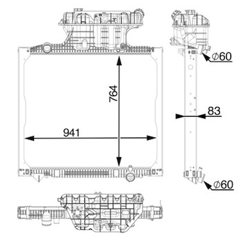 Chladič, chlazení motoru MAHLE CR 2336 000P