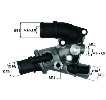 Termostat, chladivo MAHLE TI 111 80D