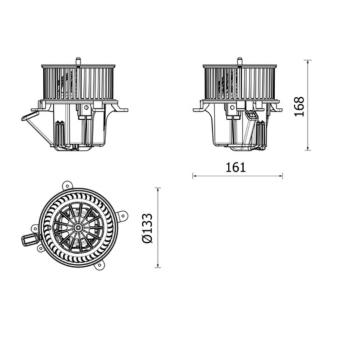 Vnútorný ventilátor MAHLE AB 282 000P