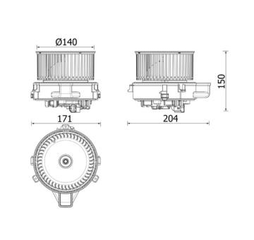vnitřní ventilátor MAHLE AB 284 000P