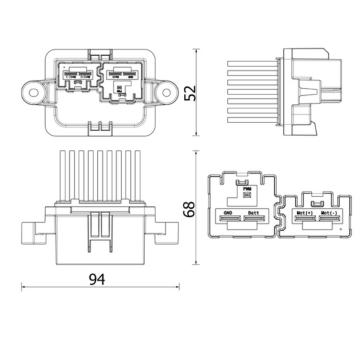 Regulace, vnitřní ventilace MAHLE ABR 109 000P