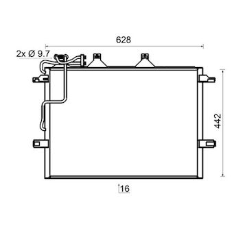 Kondenzátor, klimatizace MAHLE AC 318 000S