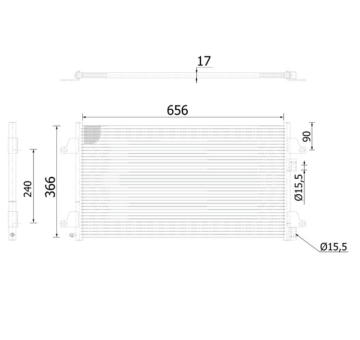 Kondenzátor klimatizácie MAHLE AC 366 000S