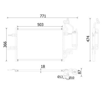 Kondenzátor klimatizácie MAHLE AC 409 000P
