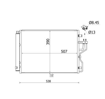 Kondenzátor, klimatizace MAHLE AC 768 000S