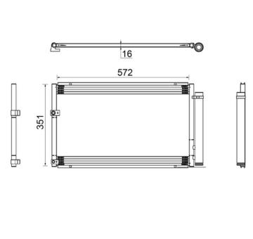 Kondenzátor, klimatizace MAHLE AC 813 000S