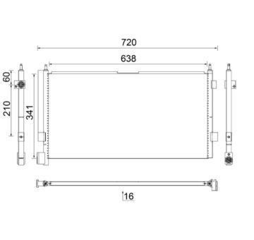 Kondenzátor, klimatizace MAHLE AC 855 000S