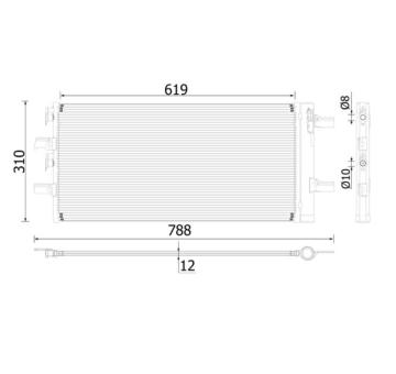 Kondenzátor, klimatizace MAHLE AC 892 000P
