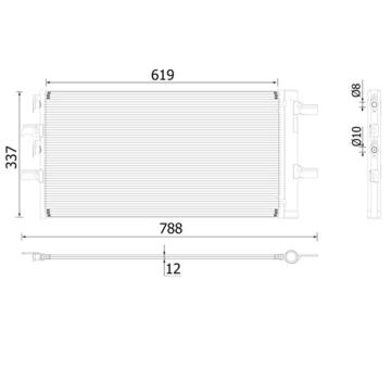 Kondenzátor, klimatizace MAHLE AC 894 000P