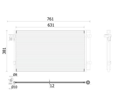 Kondenzátor, klimatizace MAHLE AC 896 000P