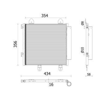 Kondenzátor, klimatizace MAHLE AC 897 000P