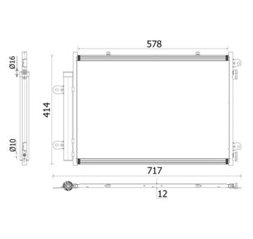 Kondenzátor, klimatizace MAHLE AC 898 000P