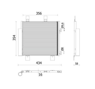 Kondenzátor, klimatizace MAHLE AC 899 000P