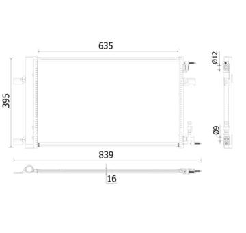 Kondenzátor, klimatizace MAHLE AC 900 000P