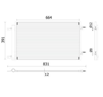 Kondenzátor, klimatizace MAHLE AC 901 000P