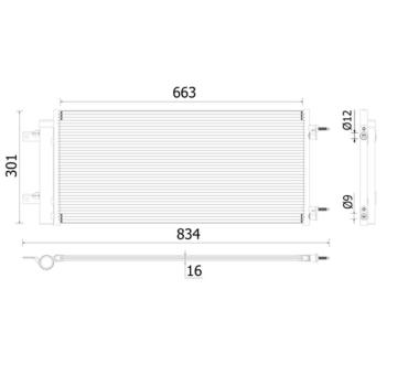 Kondenzátor, klimatizace MAHLE AC 902 000P