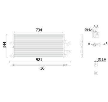 Kondenzátor klimatizácie MAHLE AC 903 000S