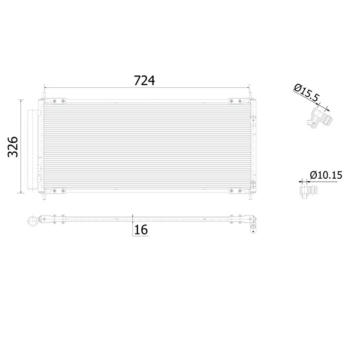 Kondenzátor, klimatizace MAHLE AC 904 000S