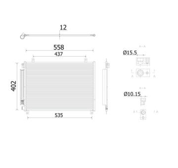 Kondenzátor, klimatizace MAHLE AC 912 000S