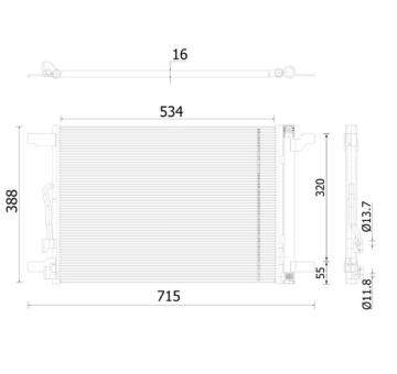 Kondenzátor, klimatizace MAHLE AC 915 000S