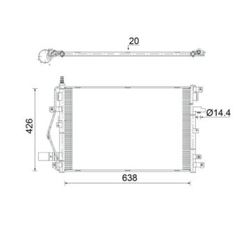 Kondenzátor, klimatizace MAHLE AC 924 000S