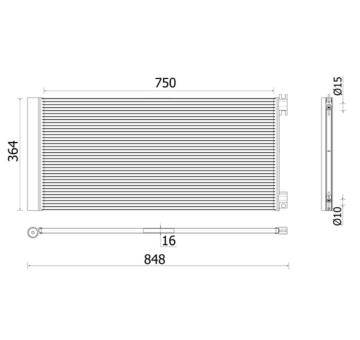 Kondenzátor, klimatizace MAHLE AC 925 000P
