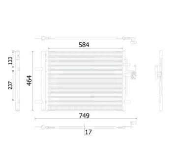 Kondenzátor, klimatizace MAHLE AC 934 000S