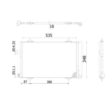 Kondenzátor, klimatizace MAHLE AC 938 000S