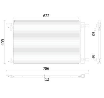 Kondenzátor, klimatizace MAHLE AC 939 000P