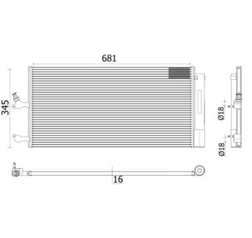 Kondenzátor klimatizácie MAHLE AC 942 000P