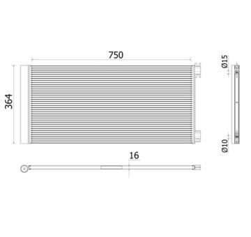 Kondenzátor klimatizácie MAHLE AC 945 000P