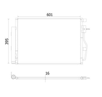 Kondenzátor, klimatizace MAHLE AC 958 000S
