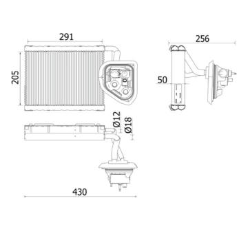 Výparník, klimatizace MAHLE AE 159 000P