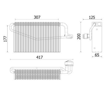Výparník, klimatizace MAHLE AE 163 000P