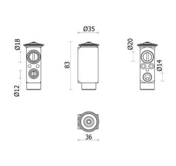Expanzní ventil, klimatizace MAHLE AVE 148 000P