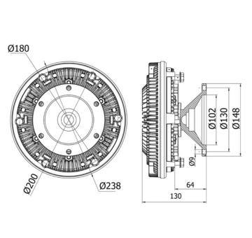 Spojka ventilátora chladenia MAHLE CFC 10 000S