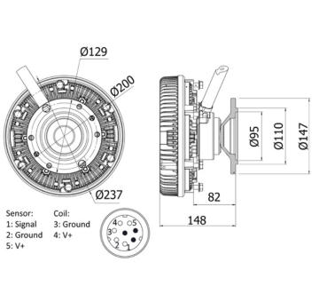 Spojka ventilátora chladenia MAHLE CFC 19 000S