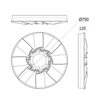 Odvetravani, chlazeni motoru MAHLE CFW 94 000P