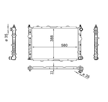 Chladič, chlazení motoru MAHLE CR 1567 000S