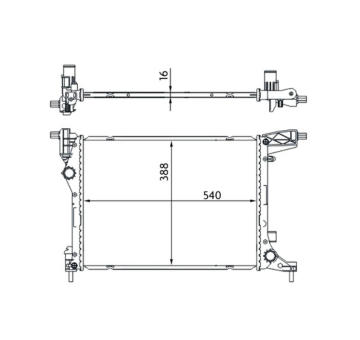 Chladič, chlazení motoru MAHLE CR 1663 000S