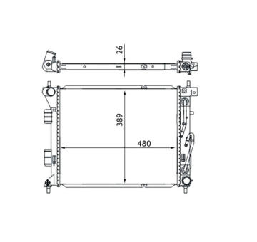 Chladič, chlazení motoru MAHLE CR 1694 000S