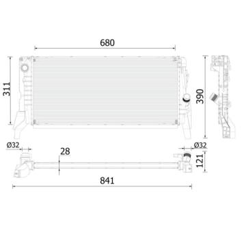 Chladič motora MAHLE CR 2310 000P
