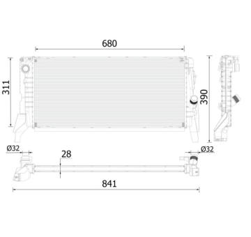 Chladič motora MAHLE CR 2312 000P