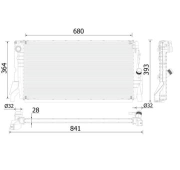 Chladič motora MAHLE CR 2314 000P