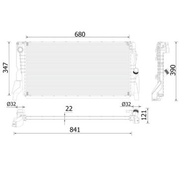 Chladič motora MAHLE CR 2318 000P