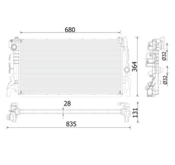 Chladič motora MAHLE CR 2323 000P