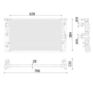 Chladič motora MAHLE CR 2325 000P